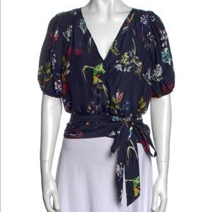 Tanya Taylor silk wrap blouse